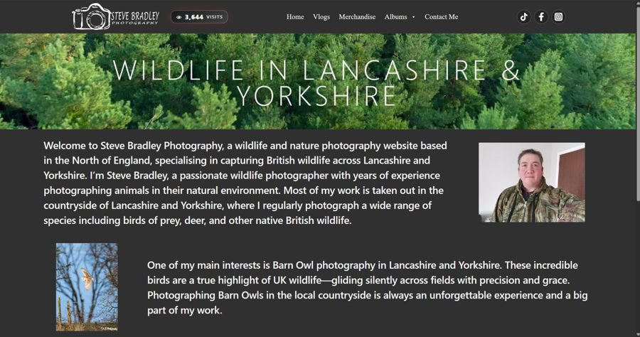 Steve Bradley Photography website